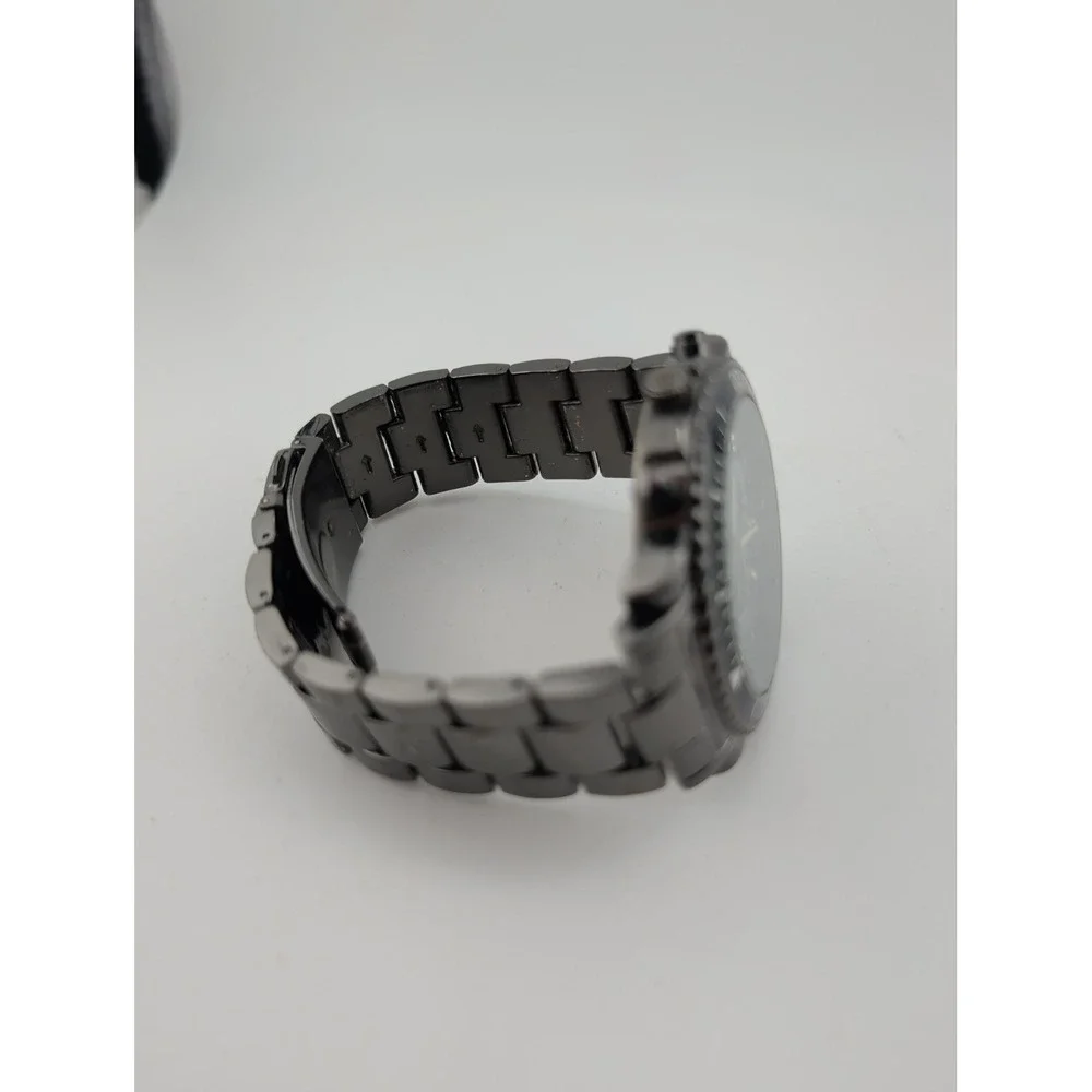 Accutime Men's Watch 48mm Case Black 7.5